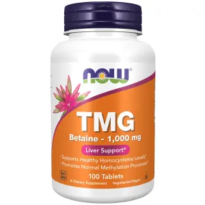 TMG, 1.000 mg, 100 Comprimidos, Now Foods