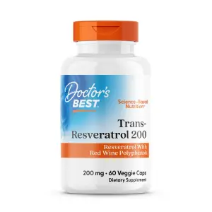 Trans-Resveratrol 200 com Resvinol, 200 mg, 60 Cápsulas Vegetais, Doctor's Best