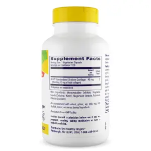UC-II, 40 mg, Com Colágeno Tipo II Não Desnaturado, 120 Cápsulas Vegetais, Healthy Origins