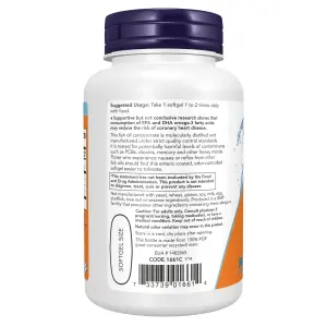 Ultra Ômega-3, Óleo de Peixe, 1.000 mg, 90 Cápsulas Softgel, Now Foods