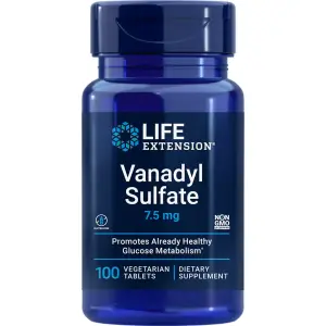 Vanadyl Sulfate, 100 Comprimidos Vegetarianos, Life Extension