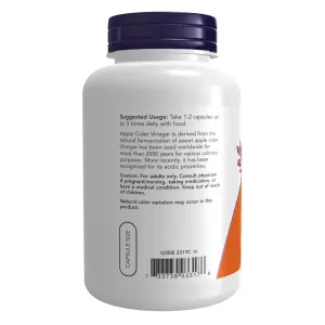 Vinagre de maçã, 450 mg, 180 cápsulas, Now Foods