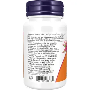 Vitamina A, 7.500 mcg (25.000 UI), 100 Cápsulas Softgel, Now Foods