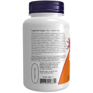 Vitamina C-1000, com Rosa-mosqueta e Bioflavonoides, 100 Comprimidos, Now Foods