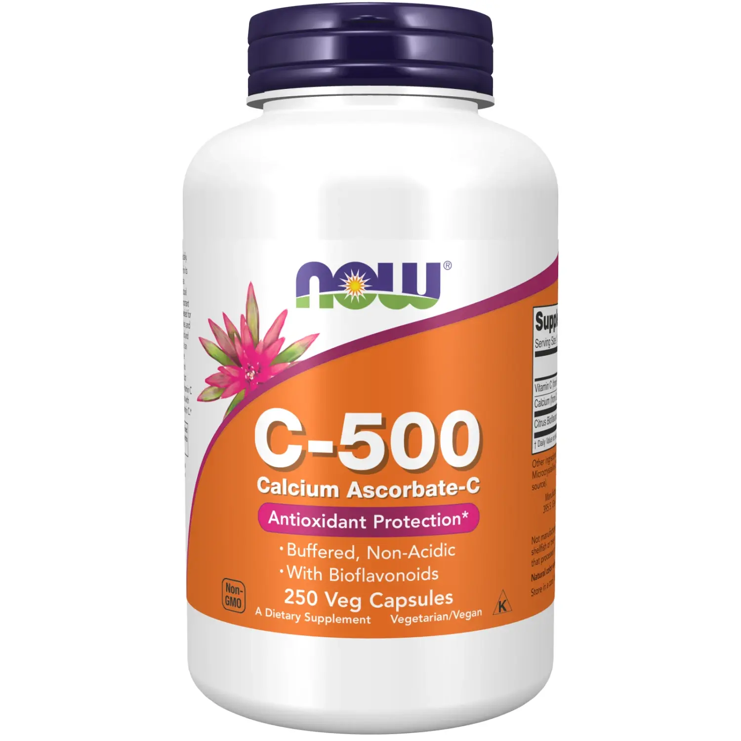 C-500, Vitamina C, Ascorbato-C de Cálcio, 250 Cápsulas Vegetais, Now Foods