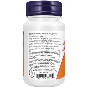 Vitamina D3, 5.000 UI, 120 Cápsulas Softgel, Now Foods